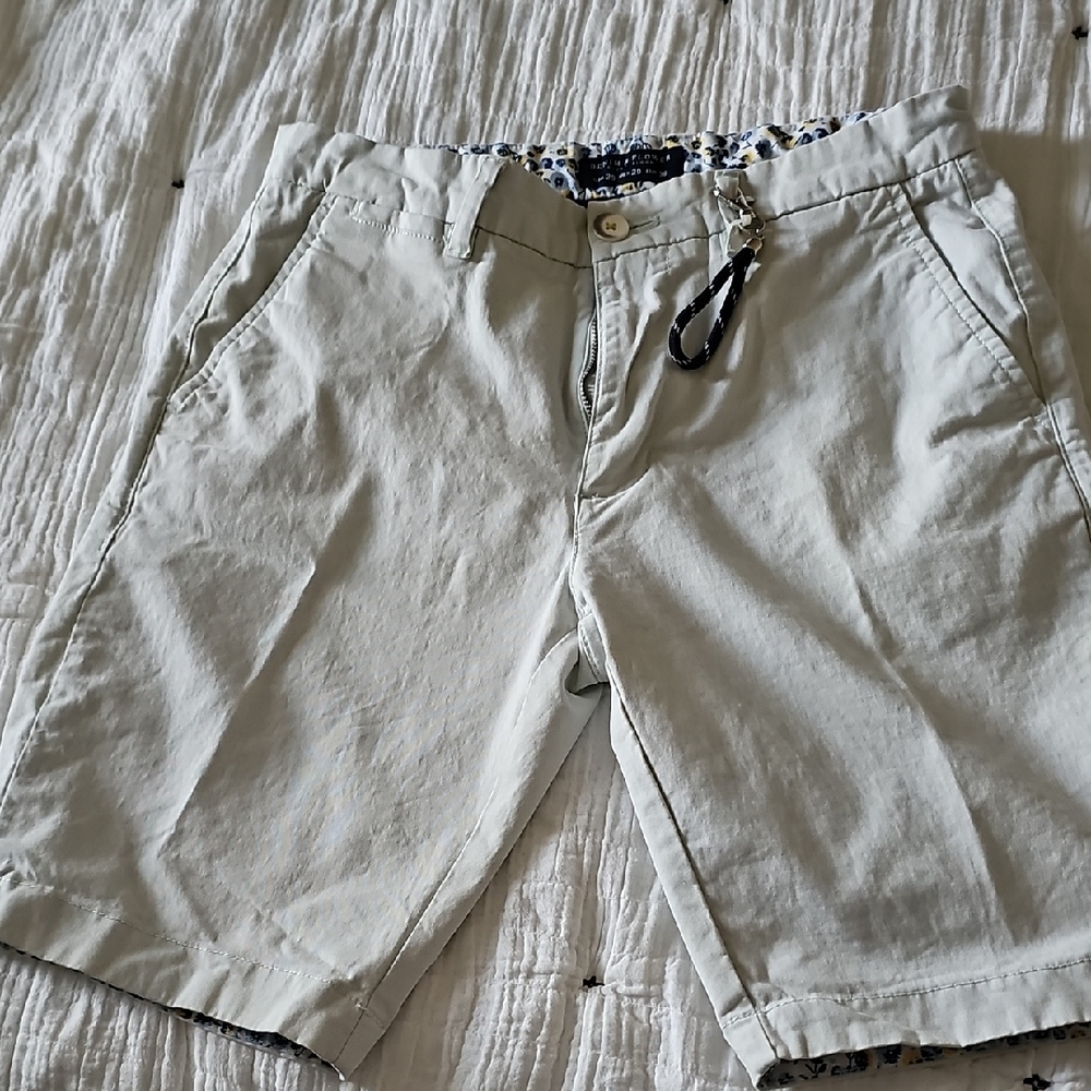 Denim & Flower Gray Flat Front Shorts